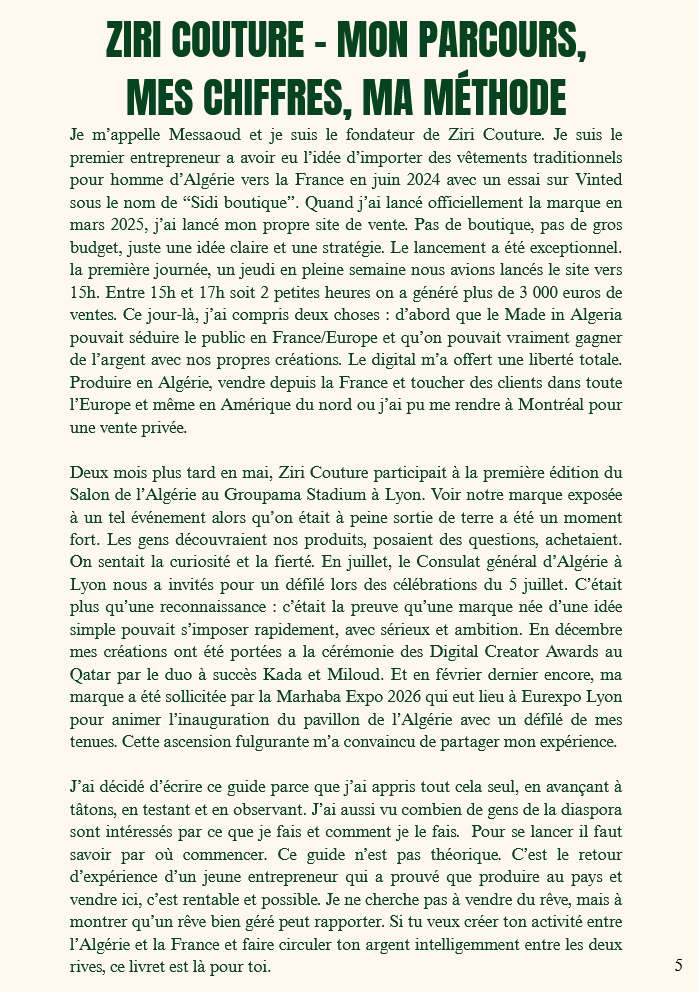 Manuel guide de l'import de produits algériens