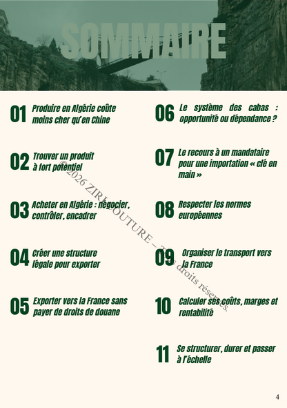 Manuel guide de l'import de produits algériens