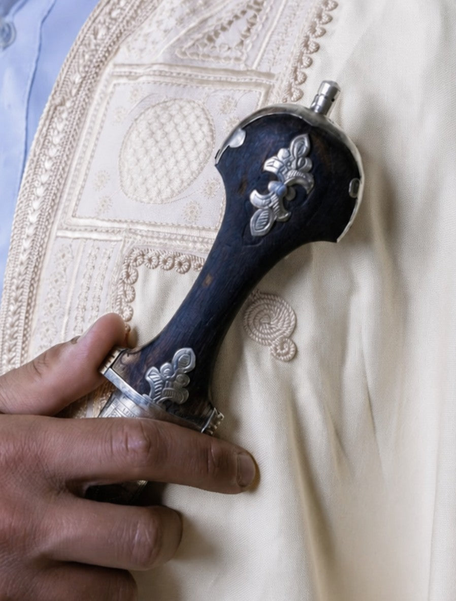 Gandoura Boussadiya blanc cassé